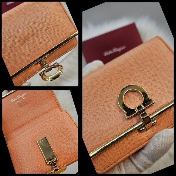 Salvatore Ferragamo  Peach Bifold Wallet / Card holder - Picture 15 of 17